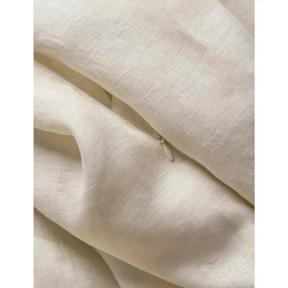 Cozy Earth Linen Duvet Cover King + Matching Shams Natural (flawed see details)